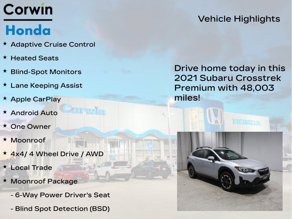 Used 2021 Subaru Crosstrek 2.0i Premium w/ Moonroof Package AWD/4WD image 6