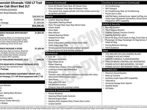 Used 2020 Chevrolet Silverado 1500 LT Trail Boss AWD/4WD image 8
