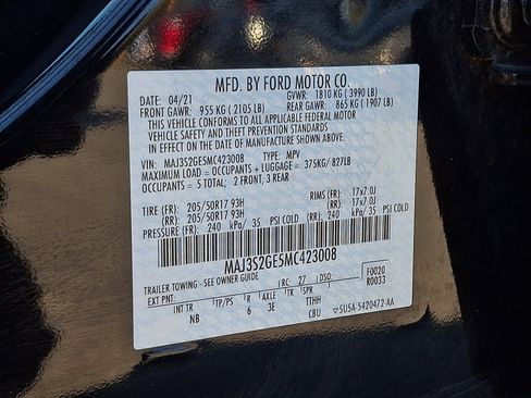 Used 2021 Ford EcoSport SE w/ SE Convenience Package image 28