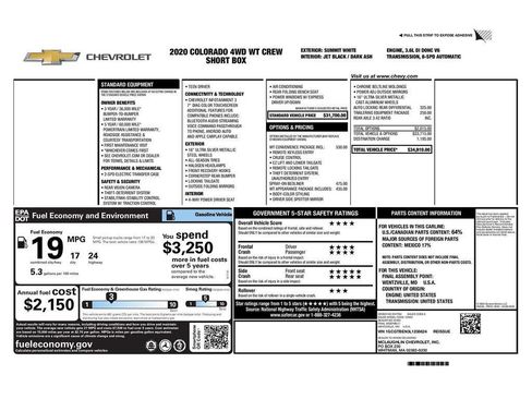 Used 2020 Chevrolet Colorado W/T w/ WT Convenience Package AWD/4WD image 31