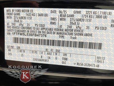 New 2025 Ford F150 Lariat w/ Equipment Group 502A High image 26