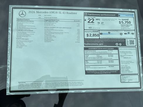 New 2026 Mercedes-Benz SL 43 AMG image 29