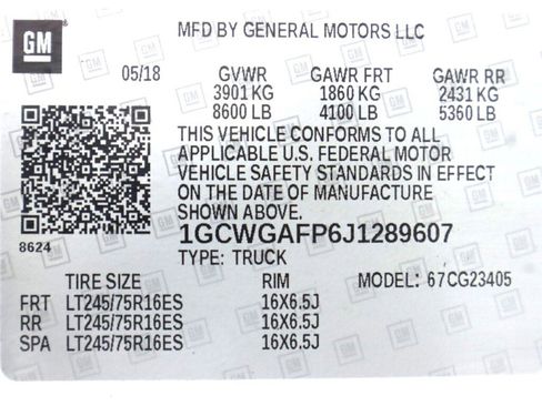 Used 2018 Chevrolet Express 2500 w/ Driver Convenience Package image 34