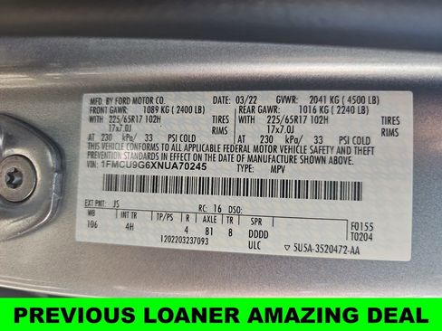 Used 2022 Ford Escape SE image 41