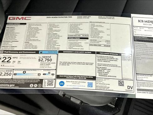 New 2026 GMC Acadia Elevation w/ Elevation Premium Package FWD image 14