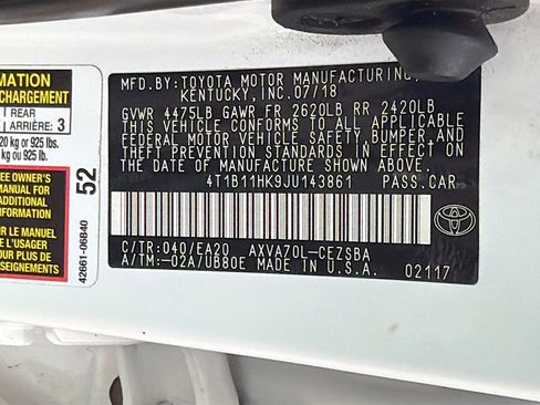 Used 2018 Toyota Camry SE w/ Moonroof Package image 12