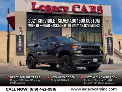 Used 2021 Chevrolet Silverado 1500 Custom RWD image 2