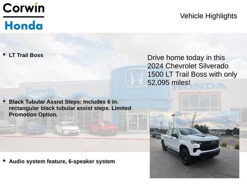 Used 2024 Chevrolet Silverado 1500 LT Trail Boss w/ Protection Package AWD/4WD image 7
