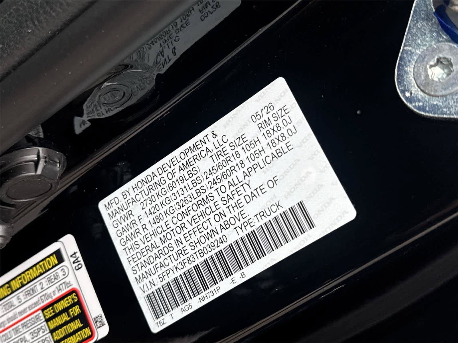 Used 2026 Honda Ridgeline Black Edition image 20