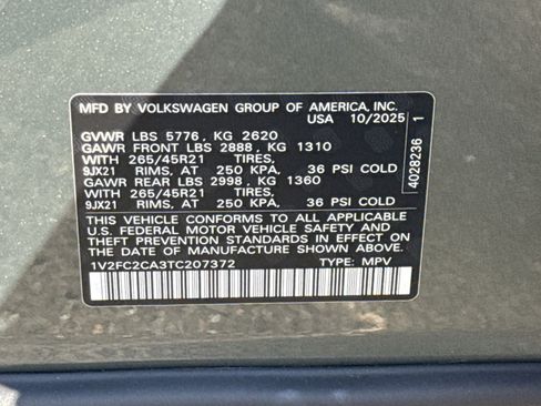 Used 2026 Volkswagen Atlas Cross Sport SEL Premium R-Line AWD/4WD image 29