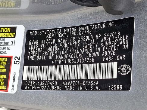 Used 2018 Toyota Camry SE w/ Moonroof Package image 23