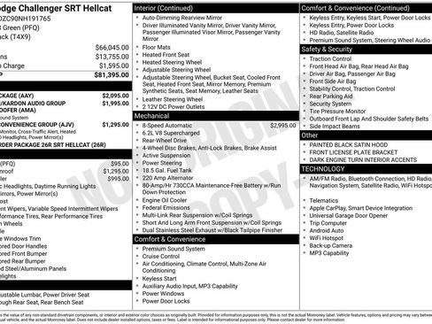 Used 2022 Dodge Challenger SRT Hellcat w/ Plus Package RWD image 50
