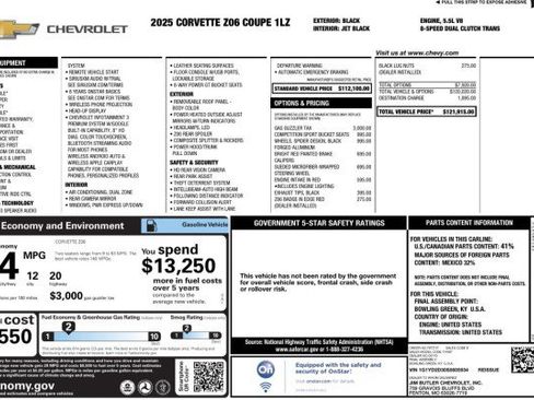 Used 2025 Chevrolet Corvette Z06 RWD image 54