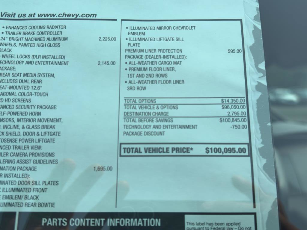 New 2026 Chevrolet Tahoe High Country AWD/4WD image 36