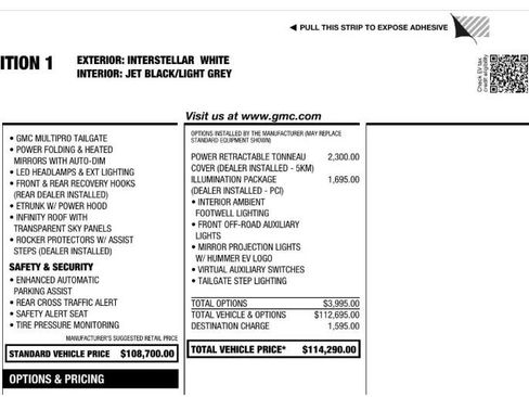 Used 2022 GMC Hummer EV Edition 1 w/ LPO, Illumination Package image 7