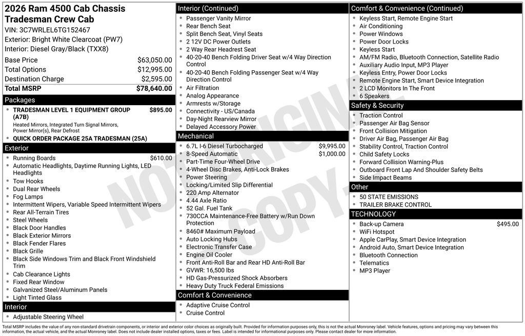 New 2026 RAM 4500 Tradesman AWD/4WD image 5
