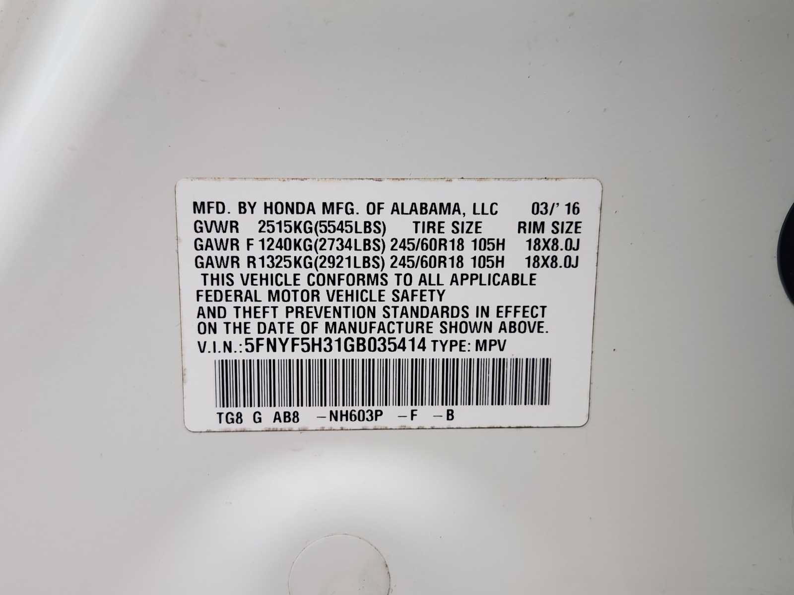 Used 2016 Honda Pilot EX image 33