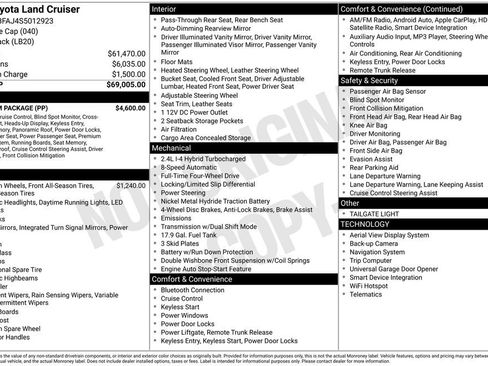 Used 2025 Toyota Land Cruiser w/ Premium Package image 5