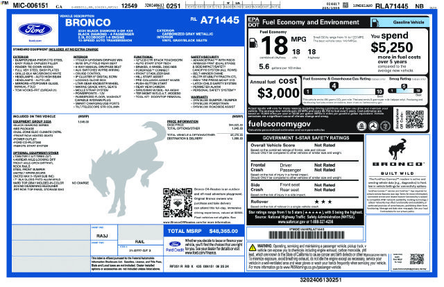 Used 2024 Ford Bronco Black Diamond AWD/4WD image 16