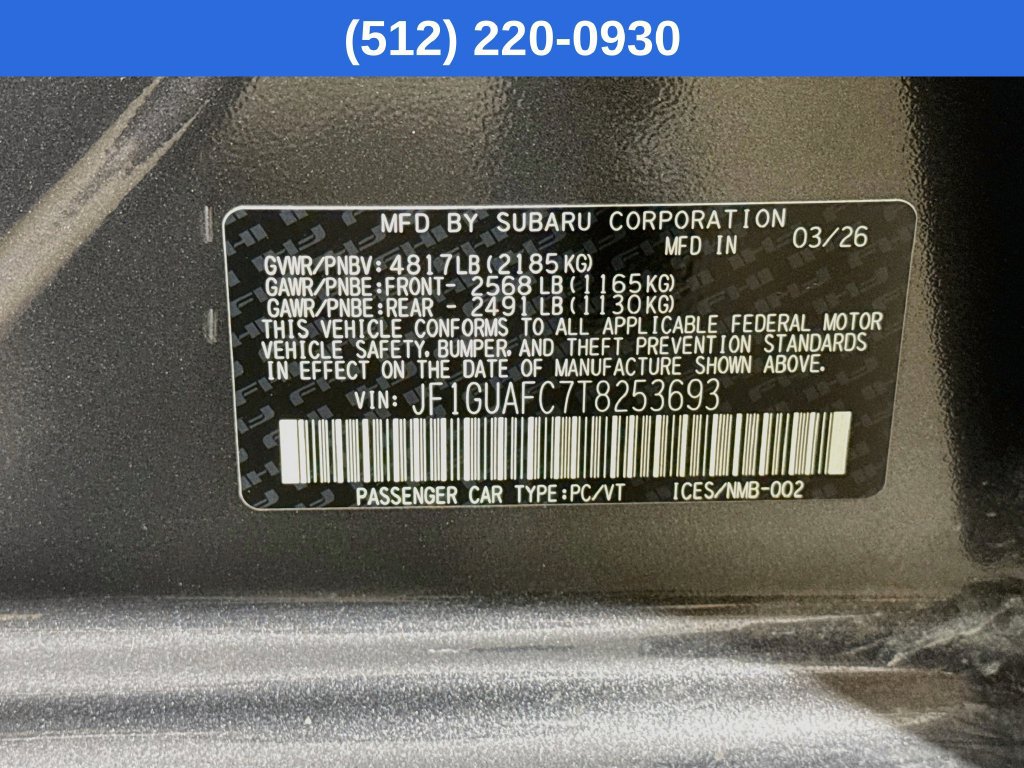 Certified 2026 Subaru Impreza 2.0i Sport AWD/4WD image 39