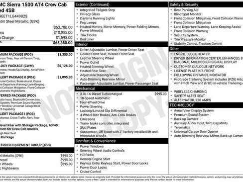 Used 2020 GMC Sierra 1500 AT4 w/ AT4 Premium Package AWD/4WD image 4