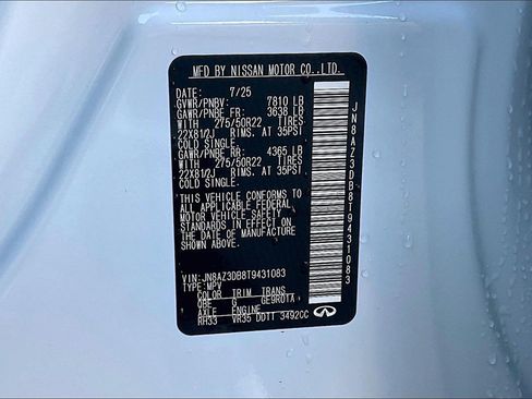 New 2026 INFINITI QX80 4WD w/ Sport Exterior Package image 8