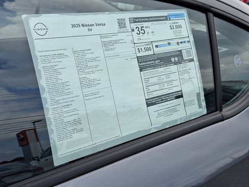 New 2025 Nissan Versa SV w/ Trunk Package image 11