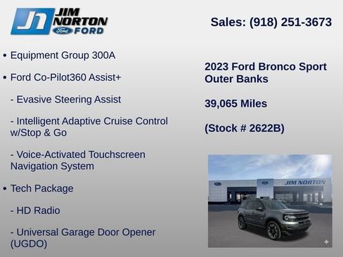 Used 2023 Ford Bronco Sport Outer Banks w/ Tech Package AWD/4WD image 11