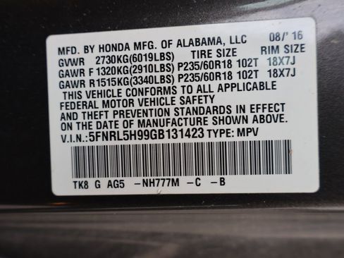 Used 2016 Honda Odyssey Touring image 13