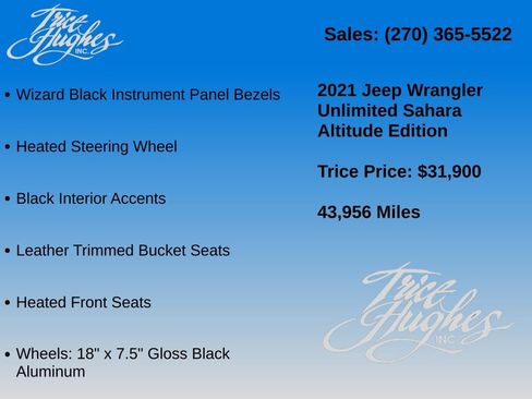 Used 2021 Jeep Wrangler Unlimited Sahara AWD/4WD image 26