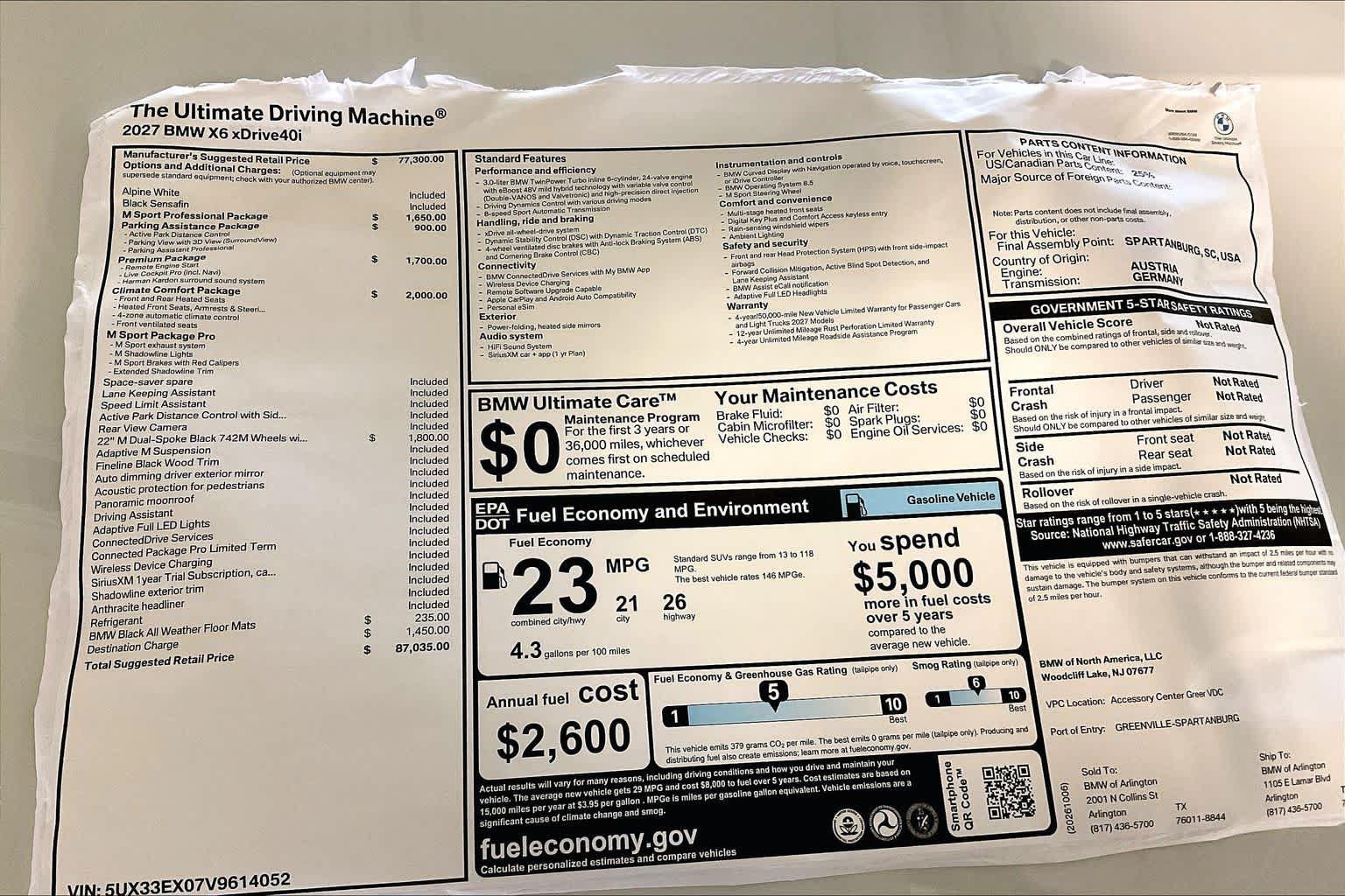 New 2027 BMW X6 xDrive40i w/ Climate Comfort Package AWD/4WD image 19