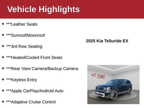Used 2025 Kia Telluride EX w/ EX Captain's Chair Package image 3