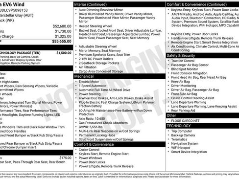 Certified 2023 Kia EV6 Wind w/ Wind Technology Package image 10