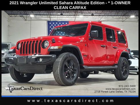 Used 2021 Jeep Wrangler Unlimited Sahara AWD/4WD image 1
