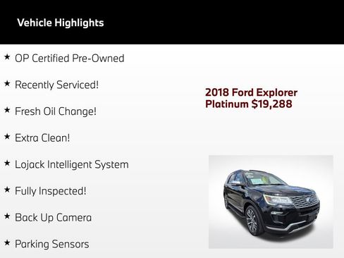 Used 2018 Ford Explorer Platinum AWD/4WD image 2