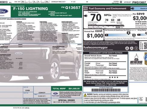 Used 2023 Ford F150 Lightning Lariat w/ Equipment Group 511A High AWD/4WD image 12