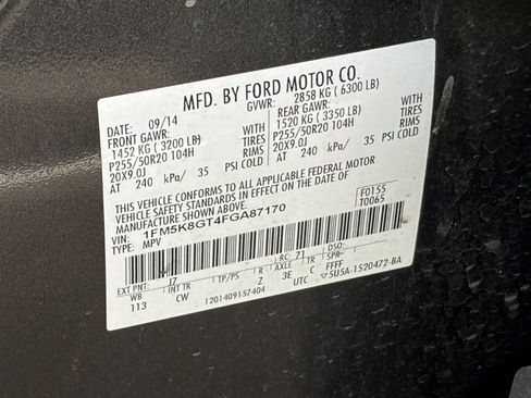 Used 2015 Ford Explorer Sport w/ Equipment Group 401A AWD/4WD image 12
