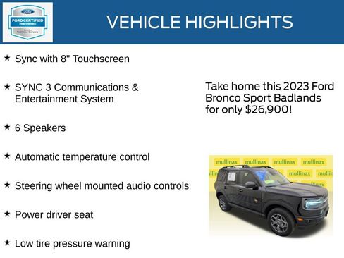 Certified 2023 Ford Bronco Sport Badlands image 21