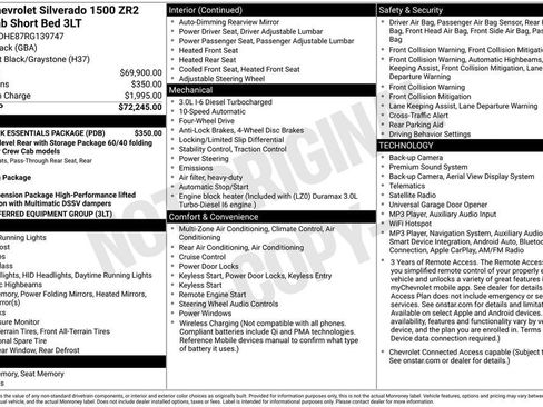 Used 2024 Chevrolet Silverado 1500 ZR2 w/ LPO, Dark Essentials Package AWD/4WD image 2