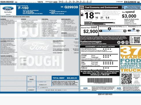 Used 2014 Ford F150 STX w/ Equipment Group 201A Mid AWD/4WD image 2