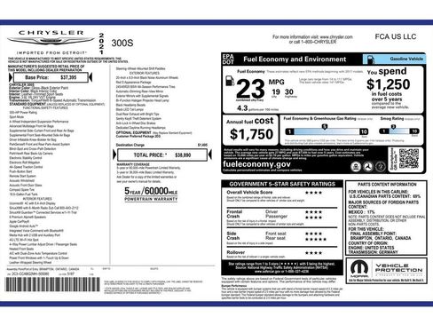 Used 2021 Chrysler 300 S image 3