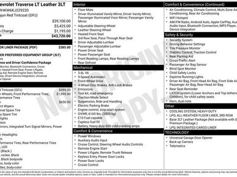 Used 2019 Chevrolet Traverse LT w/ LPO, Floor Liner Package image 22