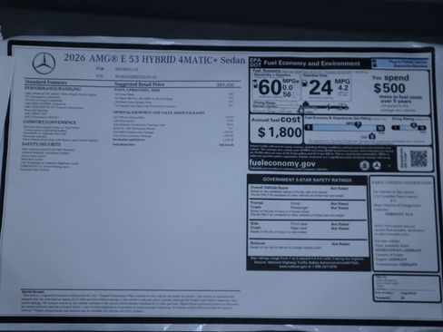 New 2026 Mercedes-Benz E 53 AMG e 4MATIC Sedan image 9