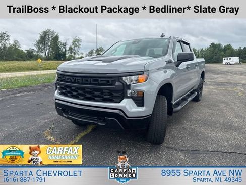 Certified 2024 Chevrolet Silverado 1500 Custom Trail Boss w/ Turbomax Blackout Package AWD/4WD image 7
