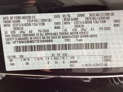 New 2026 Ford F250 Lariat w/ Black Appearance Package AWD/4WD image 32