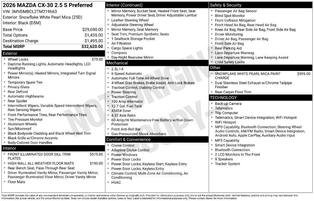 New 2026 MAZDA CX-30 AWD 2.5 S image 2