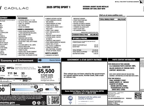 Used 2025 Cadillac Optiq Sport 1 image 6