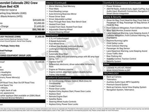 Used 2025 Chevrolet Colorado ZR2 w/ Technology Package AWD/4WD image 5