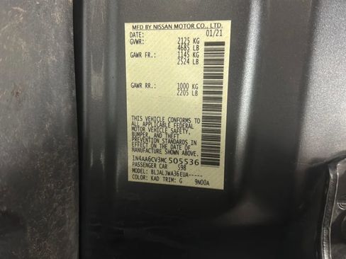 Used 2021 Nissan Maxima 3.5 SV w/ Floor Mat Group FWD image 23