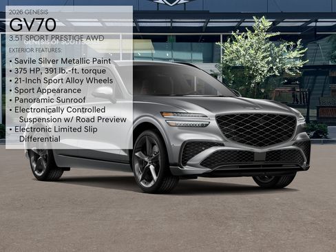 New 2026 Genesis GV70 3.5T Sport Prestige AWD/4WD image 3